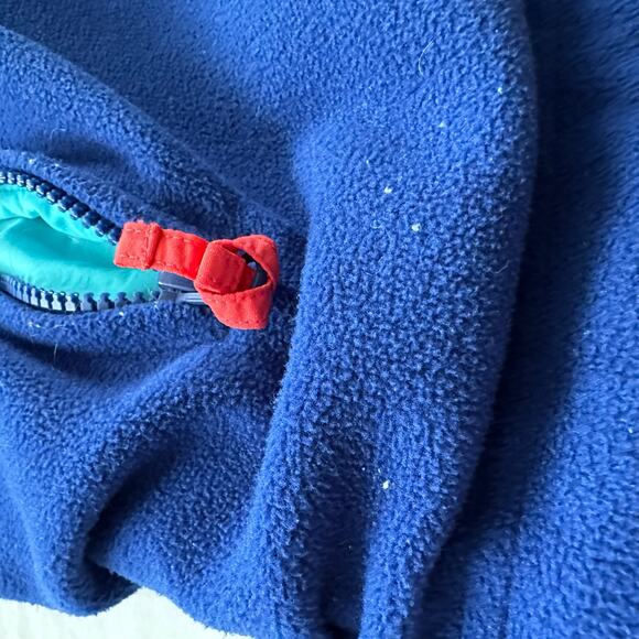 Chubbies Reversible Fleece 1/2 Zip Pull Over Jacket Men Size Large Blue Waves - Picture 4 of 10